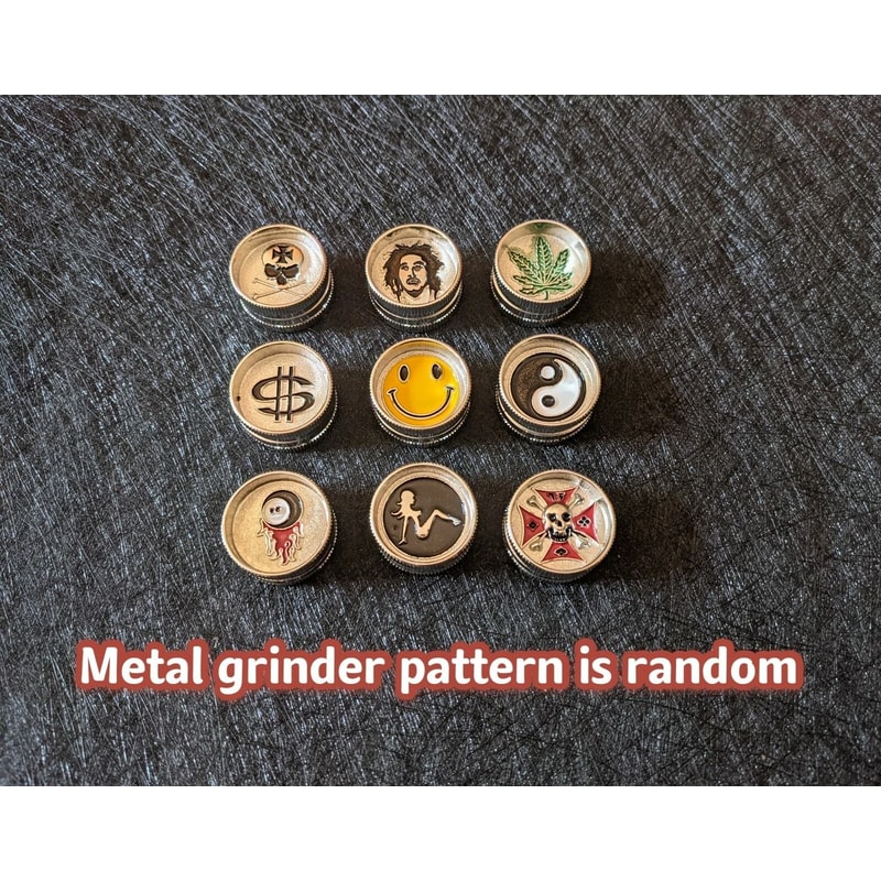 Tobacco Smoking Pipe AllMetal Grinder With Lid Screen Full Set Orange 1