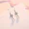 Elegant Tassel Pearls Silver Earrings Bling Stars Stud Women Crystal Jewelry 3