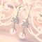 Elegant Tassel Pearls Silver Earrings Bling Stars Stud Women Crystal Jewelry 0