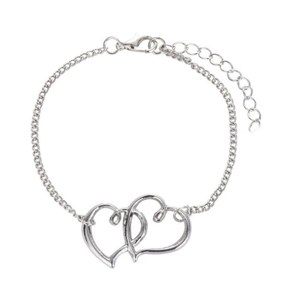 Hollow Double Love Heart Anklets Foot Chain For Fashion Women Ankle Bracelet 3