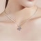 Crystal Heart Love Pendant On Fashion Women Sterling Silver Chain Necklace 0