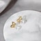 Gold Butterfly Bow Stud Earrings Fashion Women Crystal Jewelry Simple Style 0968 1