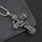 Retro Diablo Dragon Skull Cross Pendant Men Stainless Steel Chain Necklace 1