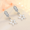 Sterling Silver Earrings For Women Cubic Zirconia Star Tassel Studs 1