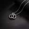 Women And Men Stainless Steel Double Ring Pendant Necklace Love Style Ins Gift 0