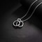 Women And Men Stainless Steel Double Ring Pendant Necklace Love Style Ins Gift 0