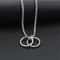 Women And Men Stainless Steel Double Ring Pendant Necklace Love Style Ins Gift 1