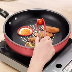 non-stick cast iron frying pan with induction base durable and easy to clean