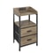 Nightstand With Charging Station USB Outlets For Bedroom With Fabric Drawers 15