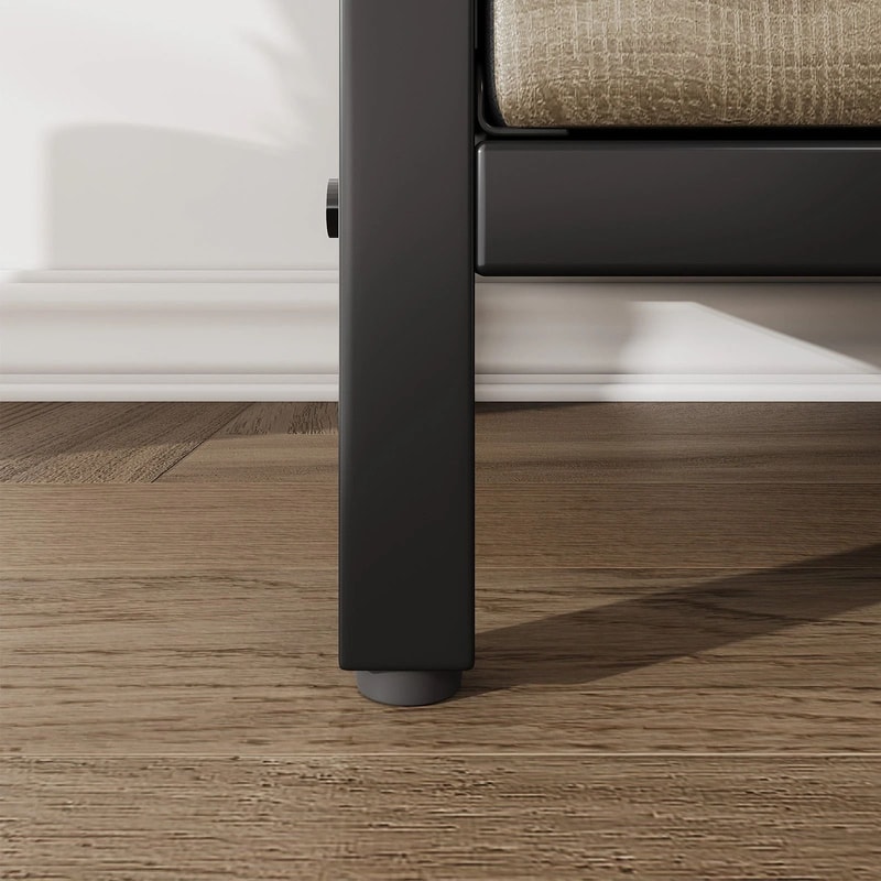 Nightstand With Charging Station USB Outlets For Bedroom With Fabric Drawers 2