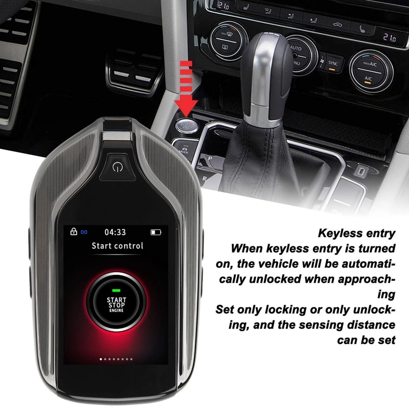 Universal Smart Remote Car Key LCD Touch Keyless Entry Replacement 3