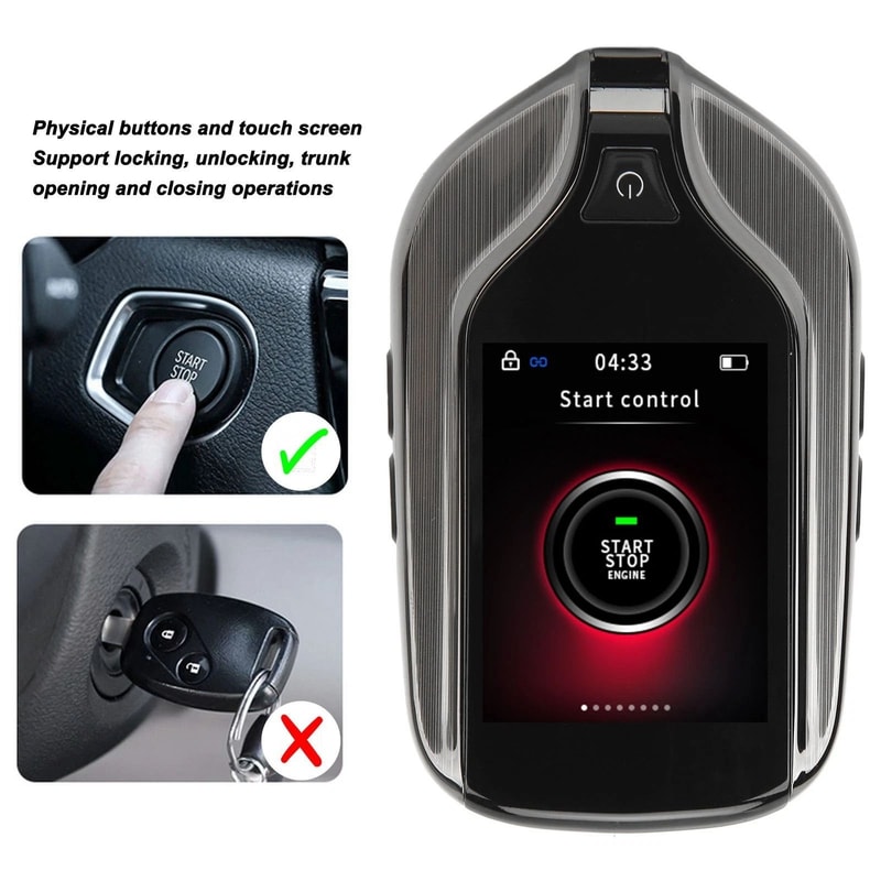 Universal Smart Remote Car Key LCD Touch Keyless Entry Replacement 6