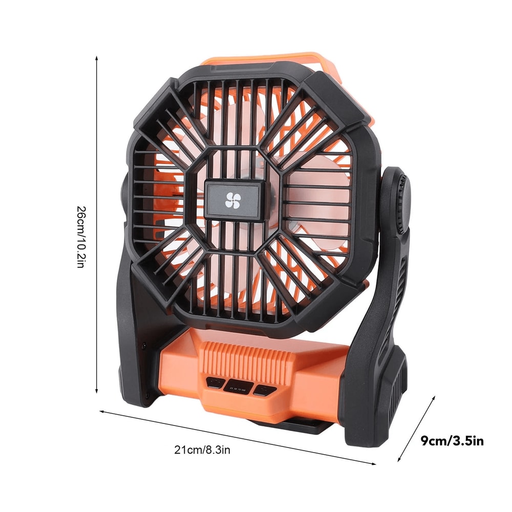 Camping Portable Fan With LED Lights Rechargeable Battery Ideal For Outdoor Adventures 10