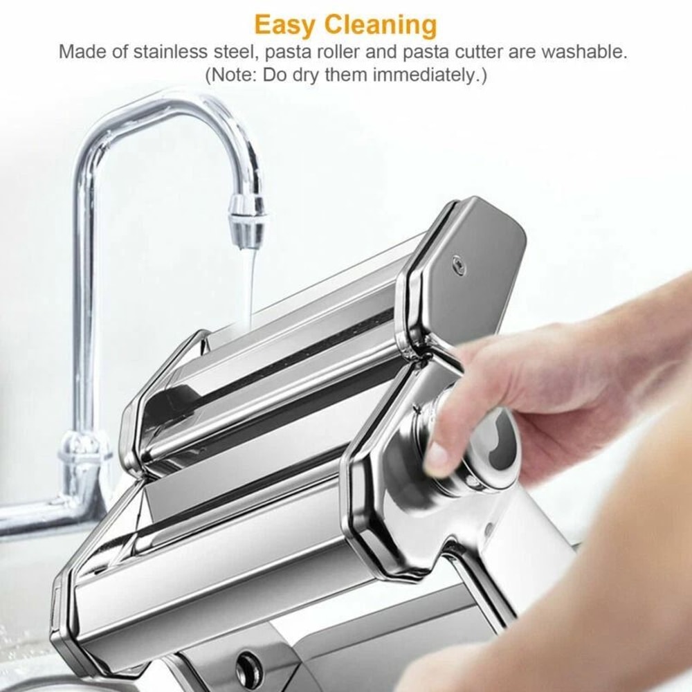 Stainless Steel Pasta Maker Roller Machine For Lasagna Spaghetti Ravioli And Tagliatelle 8