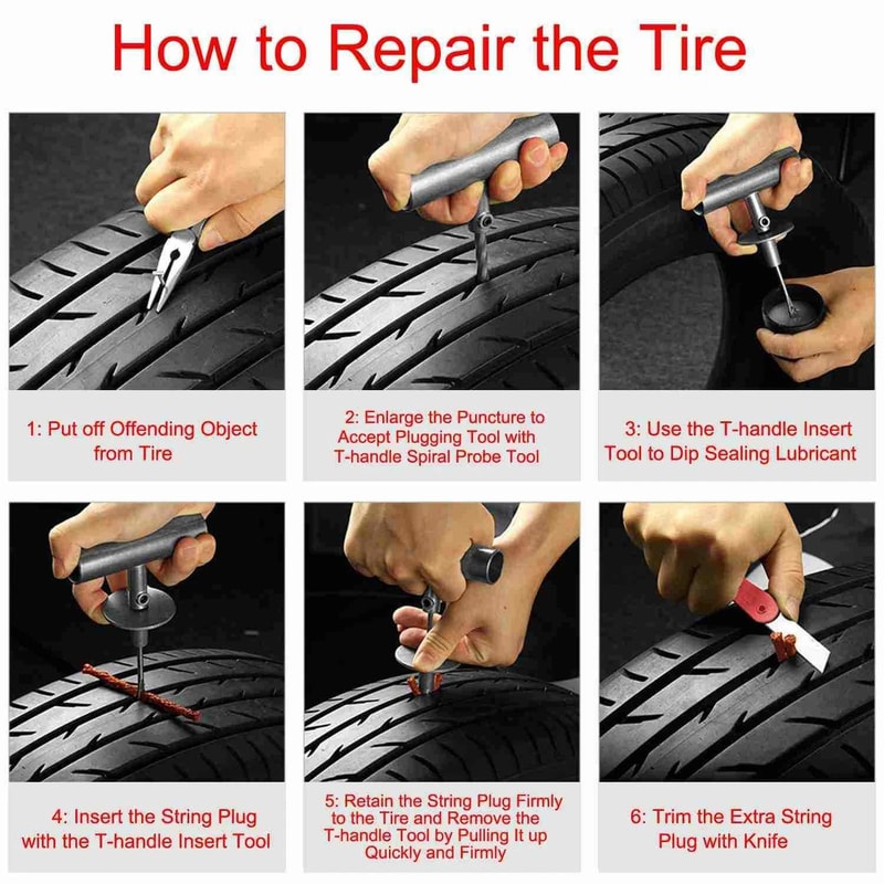 Tire Repair Kit For Car Truck And Motorcycle DIY Flat Tire Plug Patch For Home Use 3