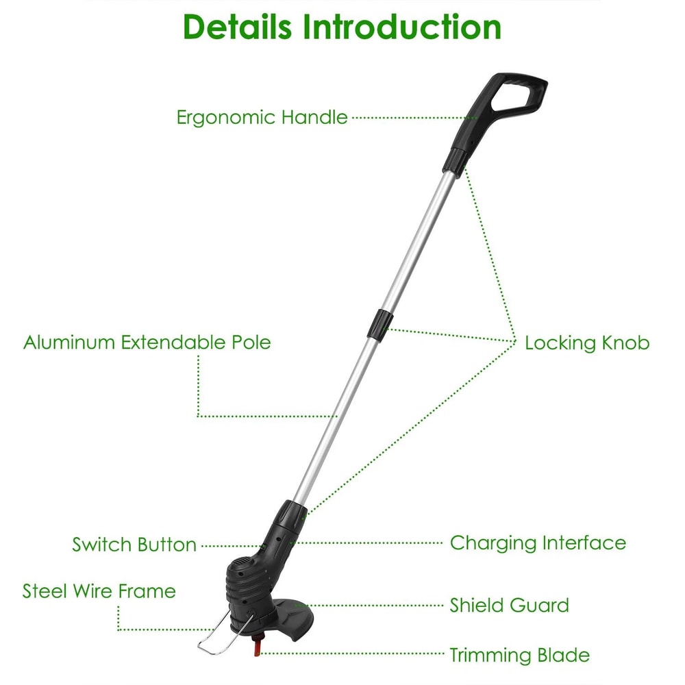 Electric Weed Grass Trimmer Mower Portable Lawn Edger For Garden Maintenance 7