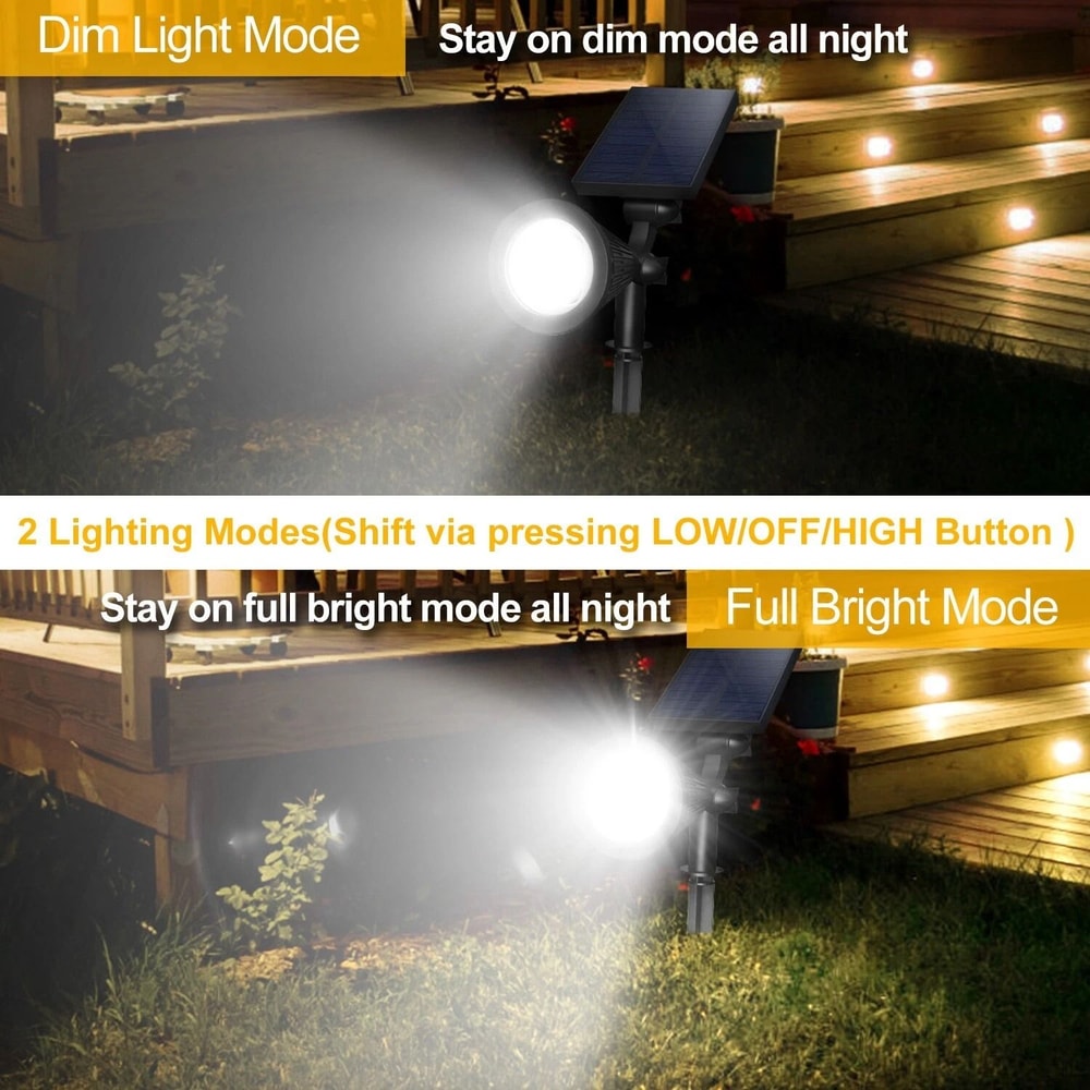 Solar LED Spotlight Outdoor Garden Light Waterproof Dusk To Dawn Lighting 6