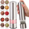 Electric Salt Pepper Grinder Mill Set Adjustable Stainless Steel One Touch Operation 10