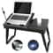Foldable Laptop Table With USB LED Cooling Fan Portable Tablet Desk For Bed And Sofa 6