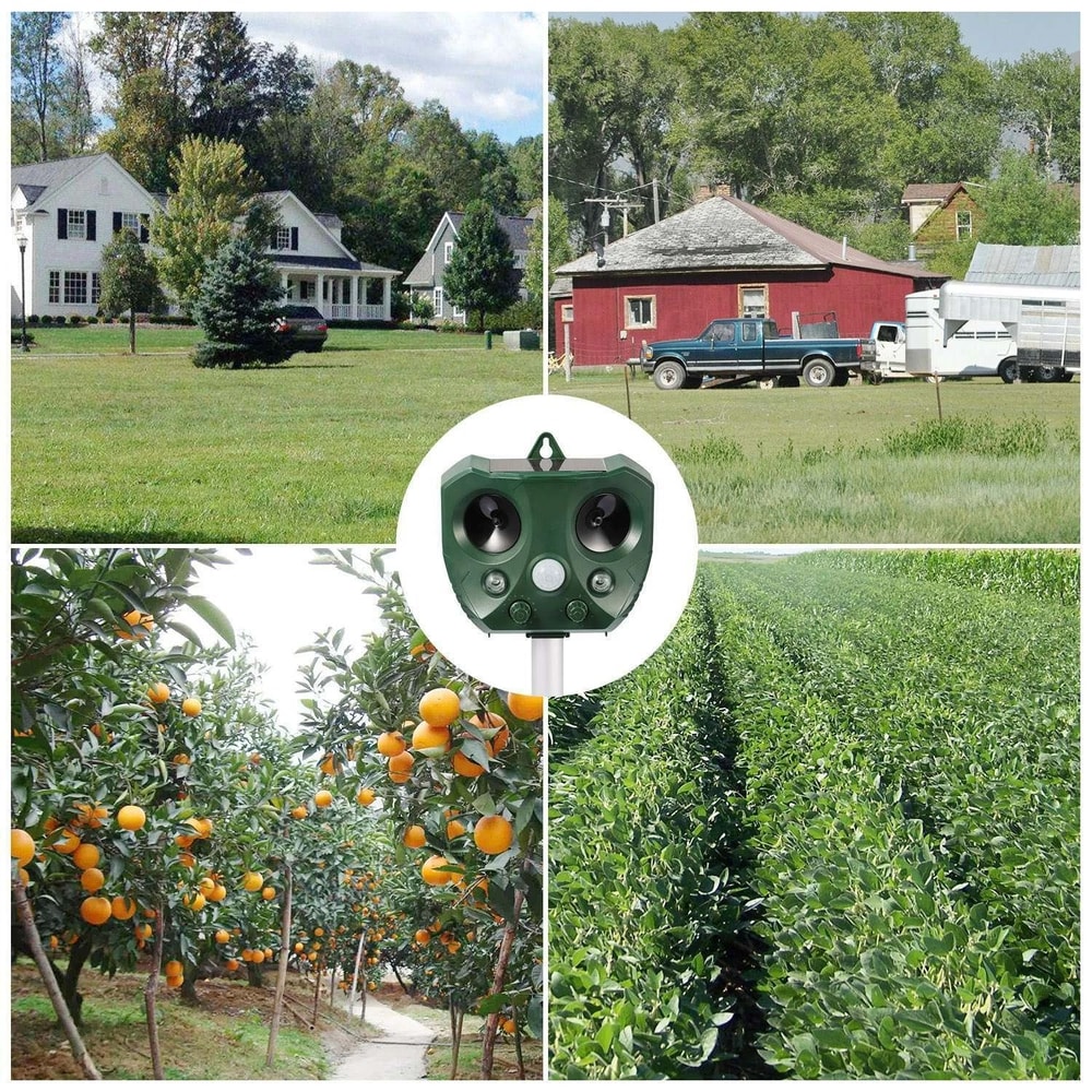 Solar Ultrasonic Pest Repeller For Rodents Squirrels Raccoons Solar Powered Animal Control 2