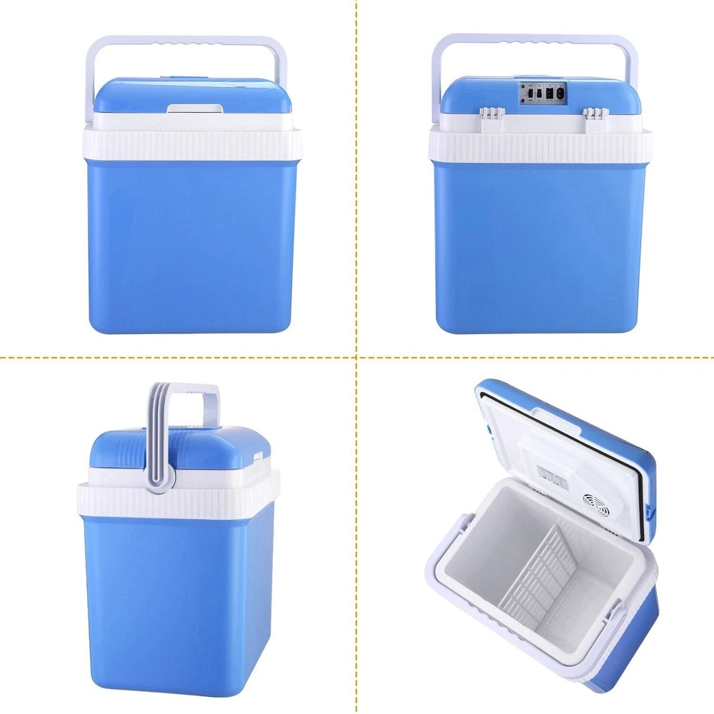 Portable Car Cooler Refrigerator Travel Cooling Warmer Fridge With Handle 3