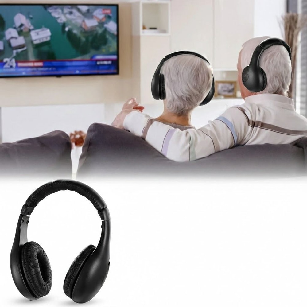 Wireless Headset With RF Mic For PC TV DVD CD MP3 MP4 0
