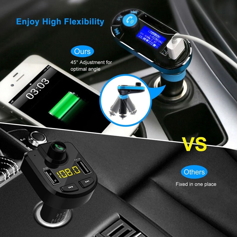 Car FM Transmitter MP3 Player Radio Adapter Kit Charger With LCD Display Remote Control 4