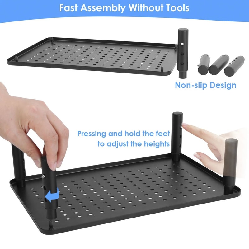 Adjustable Monitor Stand Riser For Desktop Laptop Printer Height Adjustable 3