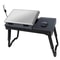 Foldable Laptop Table With Cooling Fan Light Portable Desk Stand For Bed Sofa Or Office Use 0
