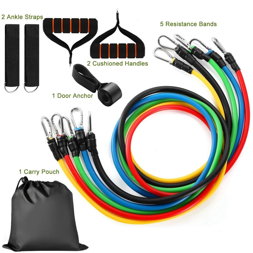 Resistance Band Set For Yoga Pilates Fitness Versatile Workout Tubes For Home Exercise 6