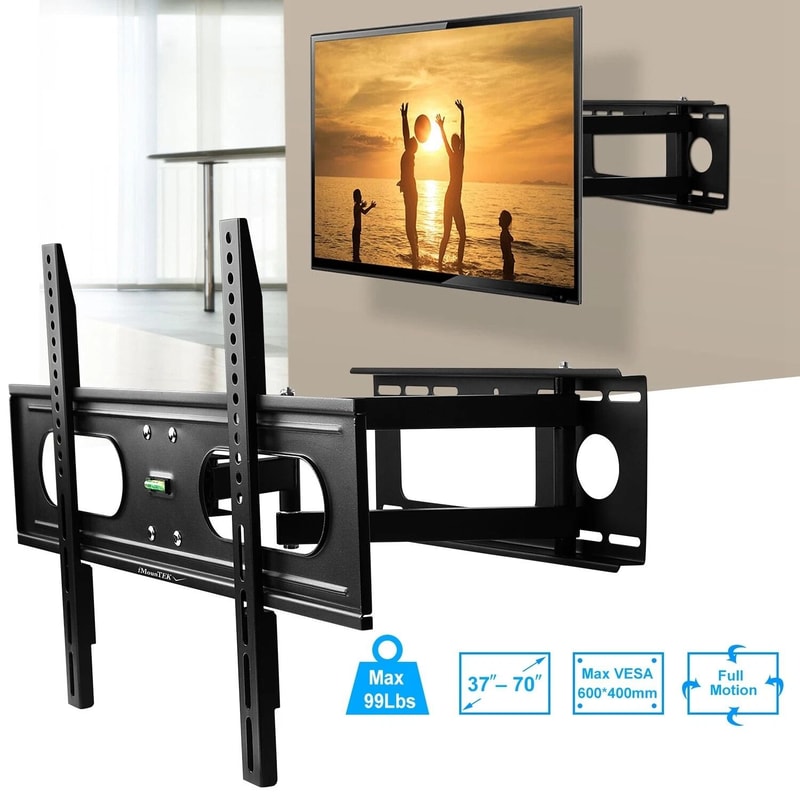 Full Motion TV Wall Mount Articulating Swivel Bracket 5