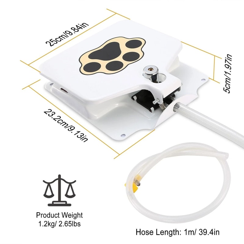 Step On Dog Water Fountain Outdoor Paw Activated Fresh Water Dispenser System 1