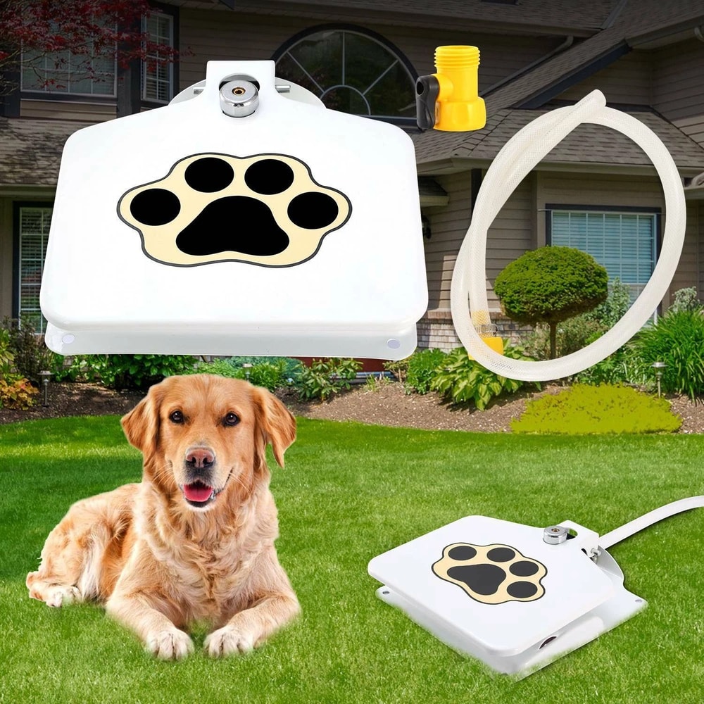Step On Dog Water Fountain Outdoor Paw Activated Fresh Water Dispenser System 4