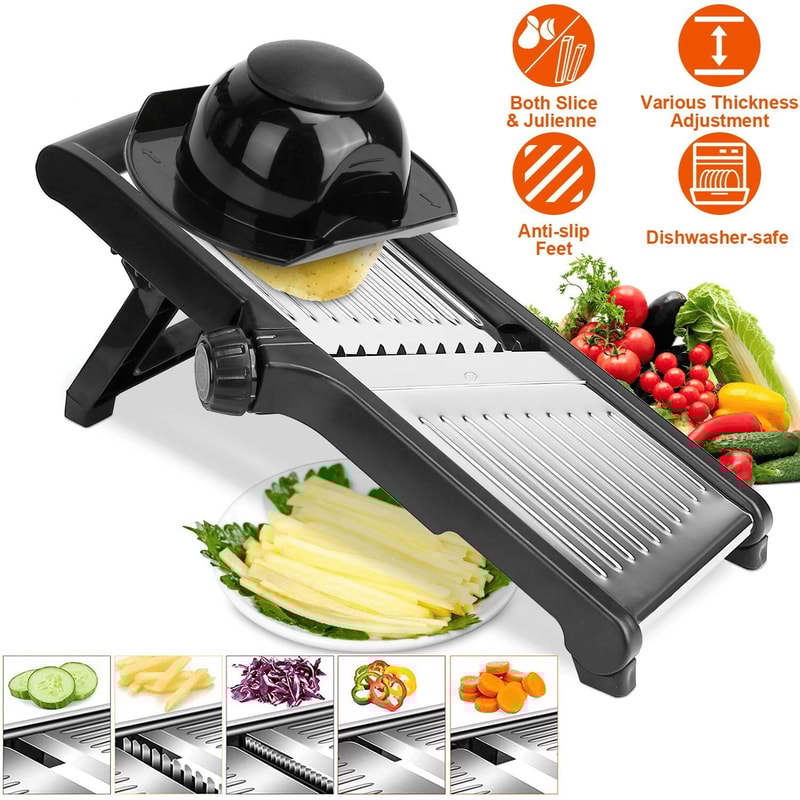 Adjustable Stainless Steel Mandoline Slicer Vegetable Cutter For Fast Kitchen Prep 8