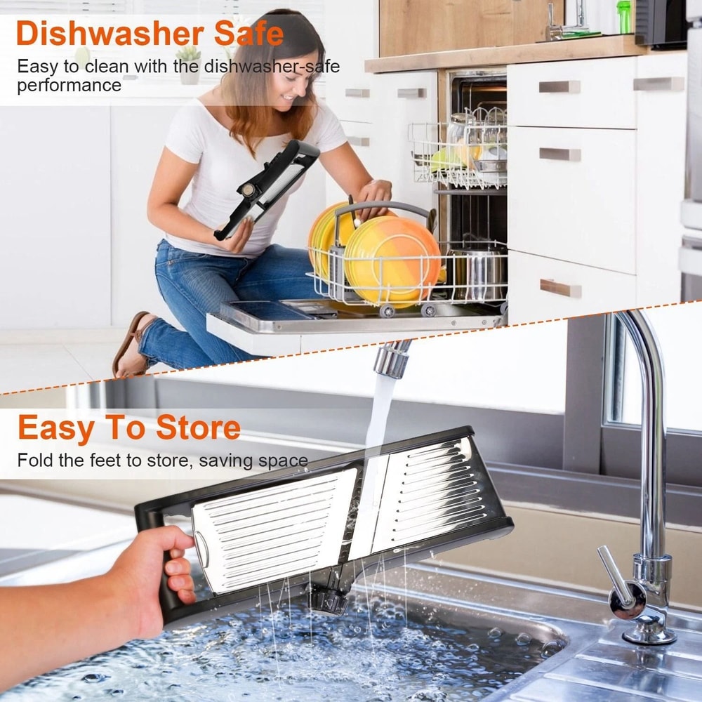 Adjustable Stainless Steel Mandoline Slicer Vegetable Cutter For Fast Kitchen Prep 3