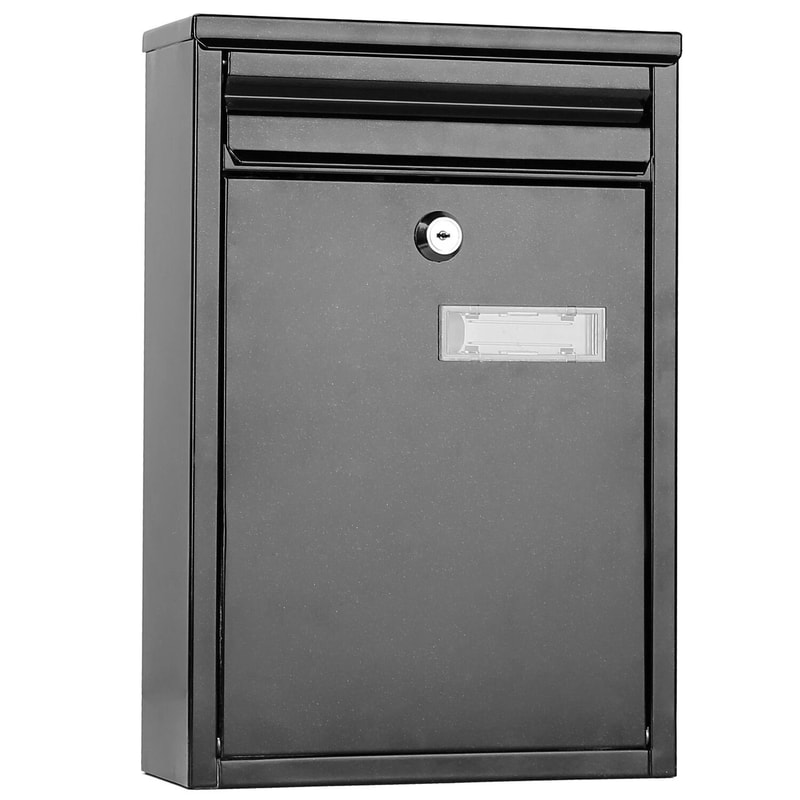 Secure Lockable Wall Mount Mailbox Metal Outdoor Mail Box With Keys 8