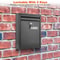Secure Lockable Wall Mount Mailbox Metal Outdoor Mail Box With Keys 3