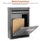 Secure Lockable Wall Mount Mailbox Metal Outdoor Mail Box With Keys 4