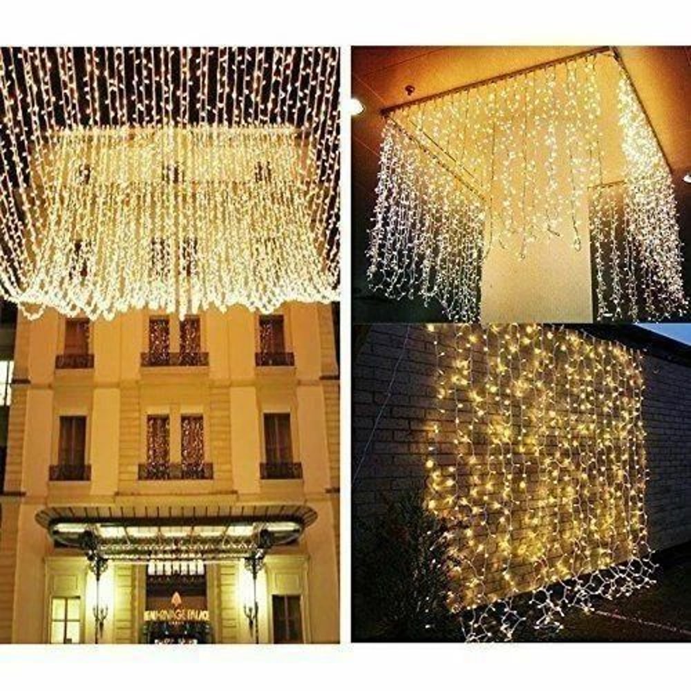 Warm White Fairy Curtain Lights LED Decorative String Lights For Weddings And Home Decor 2