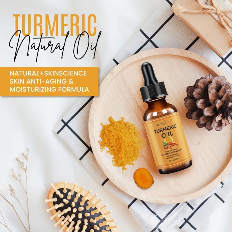 Pure Natural Turmeric Essential Oil Organic Cold Pressed AntiAging Skin Care 1