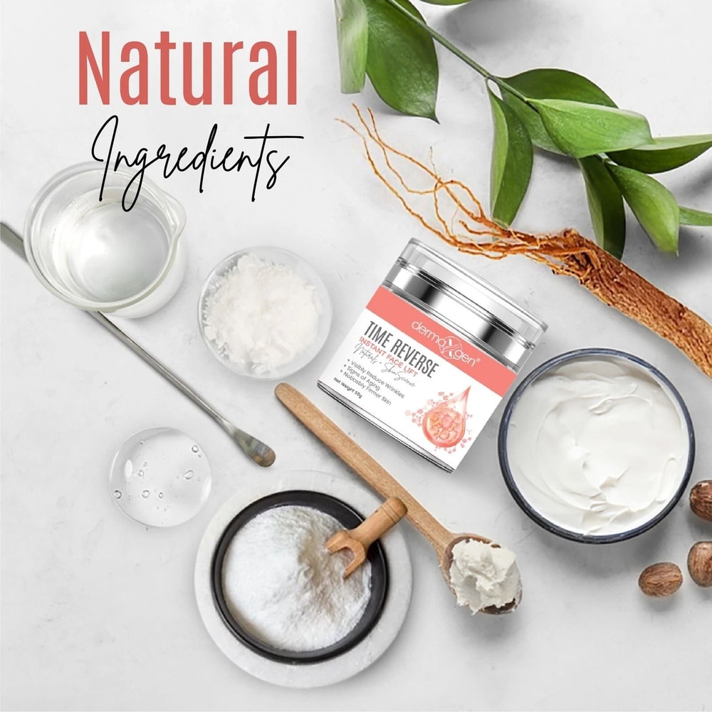 TIME REVERSE Instant Face Lift Cream Organic AntiWrinkle Solution For Fine Lines Deep Wrinkles 3