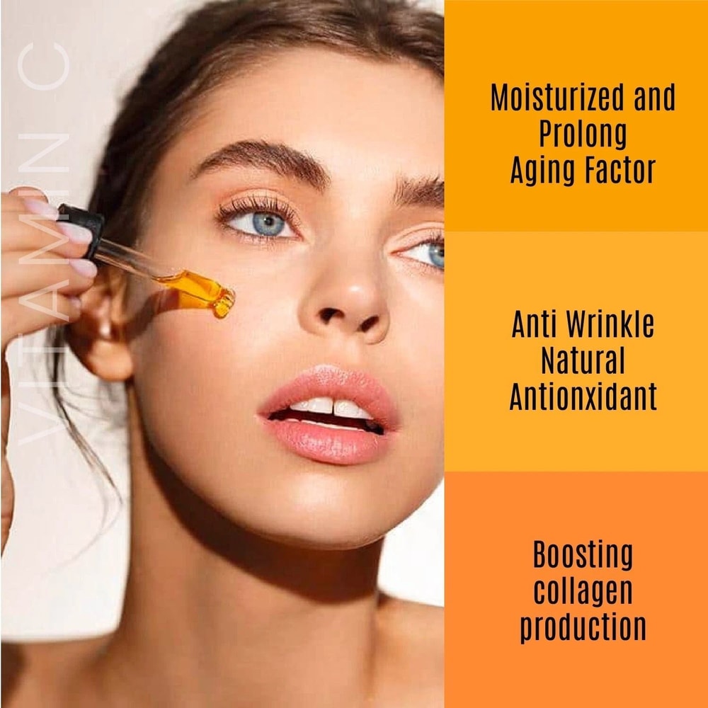 Vitamin C Hyaluronic Acid Anti Wrinkle Serum With Jojoba Oil Vitamin C Brightening And Hydrating S 4