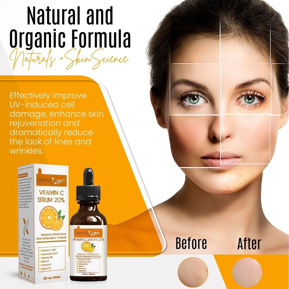 Vitamin C Hyaluronic Acid Anti Wrinkle Serum With Jojoba Oil Vitamin C Brightening And Hydrating S 6