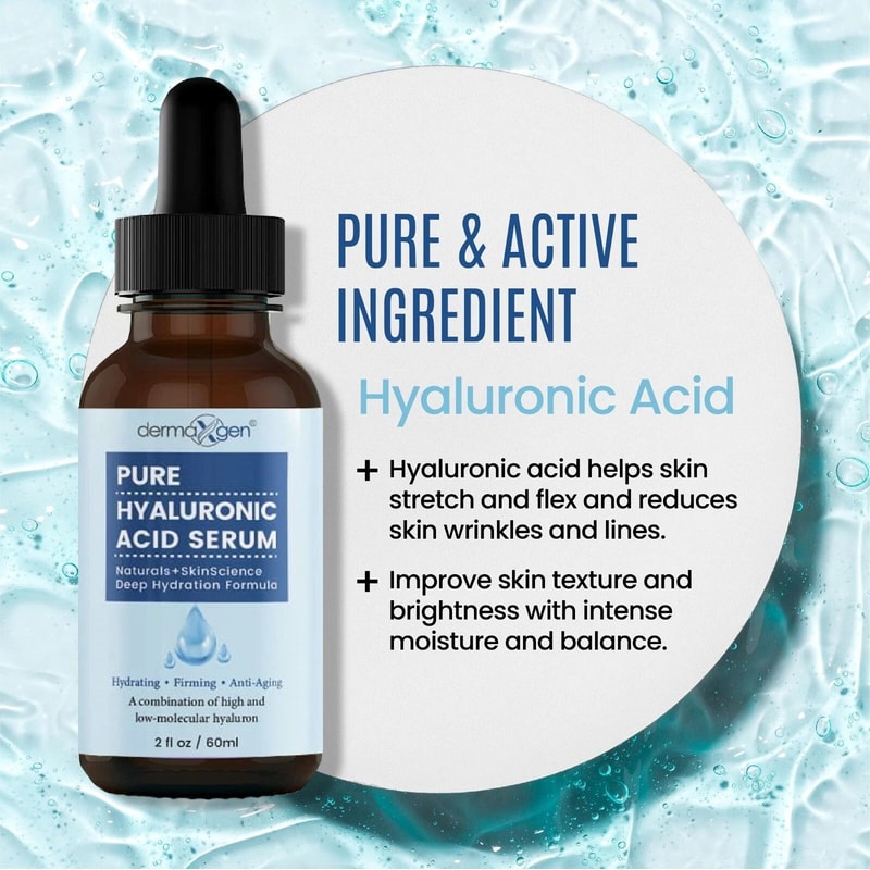 PURE Organic Hyaluronic Acid Serum Anti Aging Wrinkle Reduction 6
