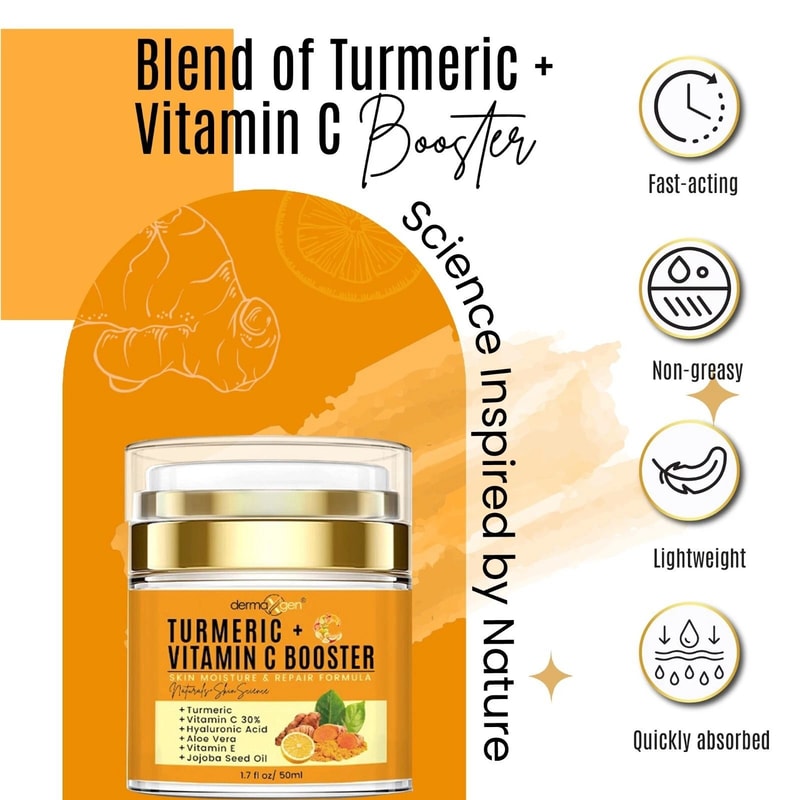 Turmeric Vitamin C Skin Glow Repair Cream Moisturizer For Radiant Youthful Skin 6