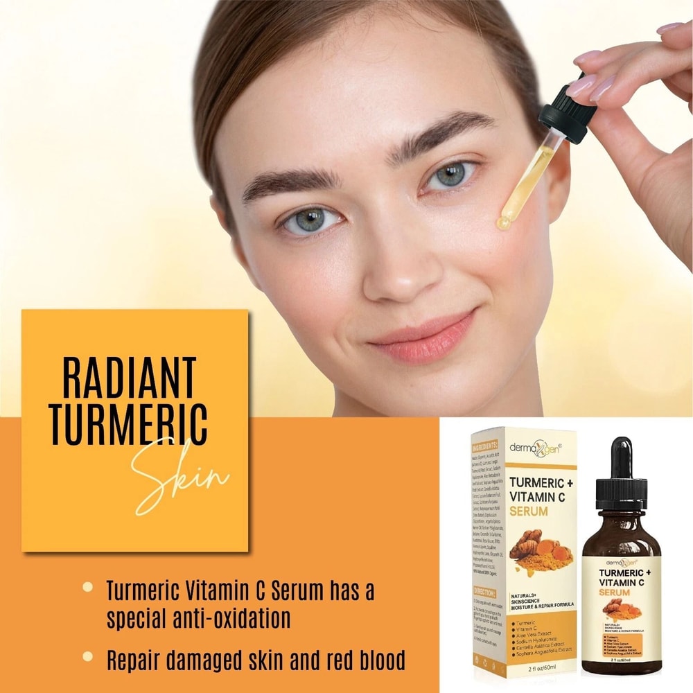 Turmeric Face Serum For Acne Dark Spots And Pigmentation Blemish Corrector Skin Brightener 6