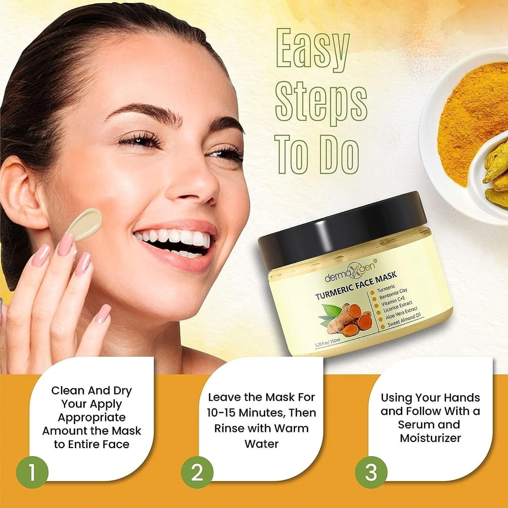 Turmeric Brightening Face Mask For Pigmentation Dark Spot Heals Brightens Corrects Blemishes 2