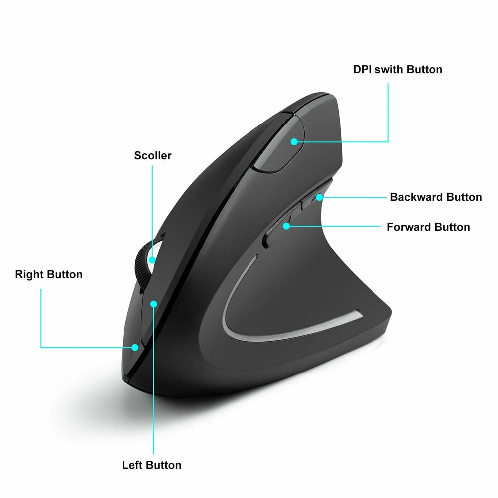 Ergonomic Vertical Wireless Mouse For PC 6