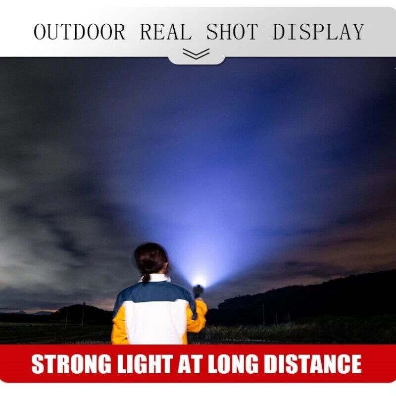 Lumens Super Bright LED Tactical Flashlight Rechargeable Waterproof Work Light 1