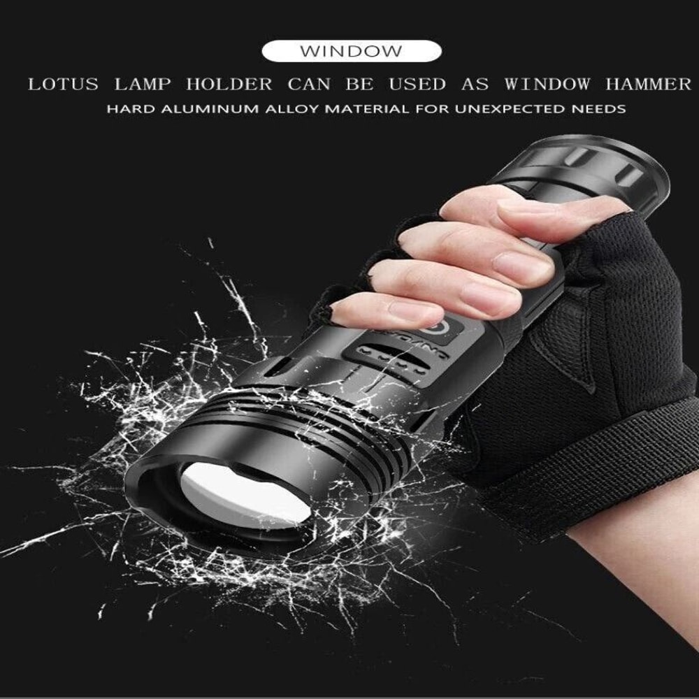 Lumens Super Bright LED Tactical Flashlight Rechargeable Waterproof Work Light 3